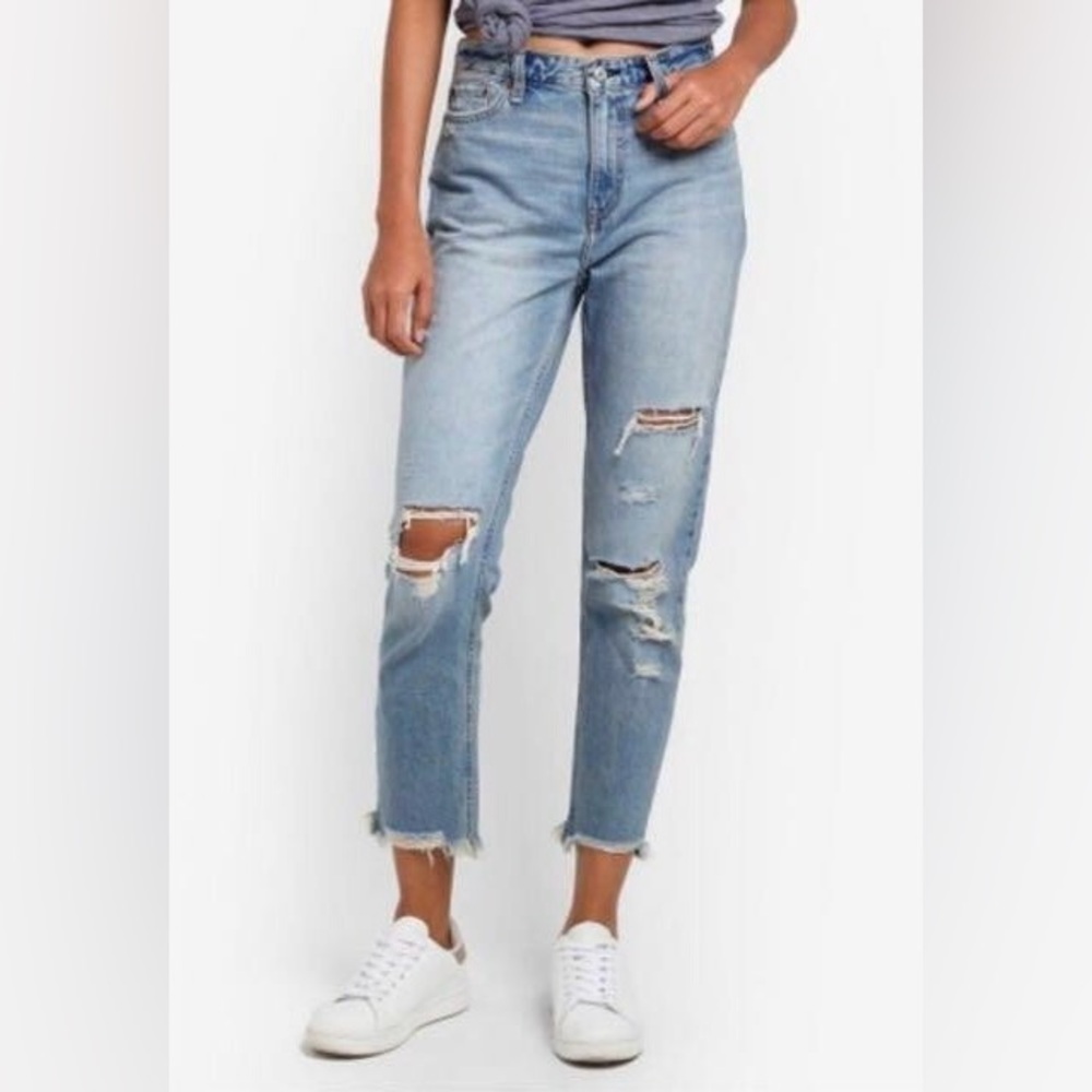 Abercrombie & Fitch Annie Girlfriend Light Blue Denim Jeans